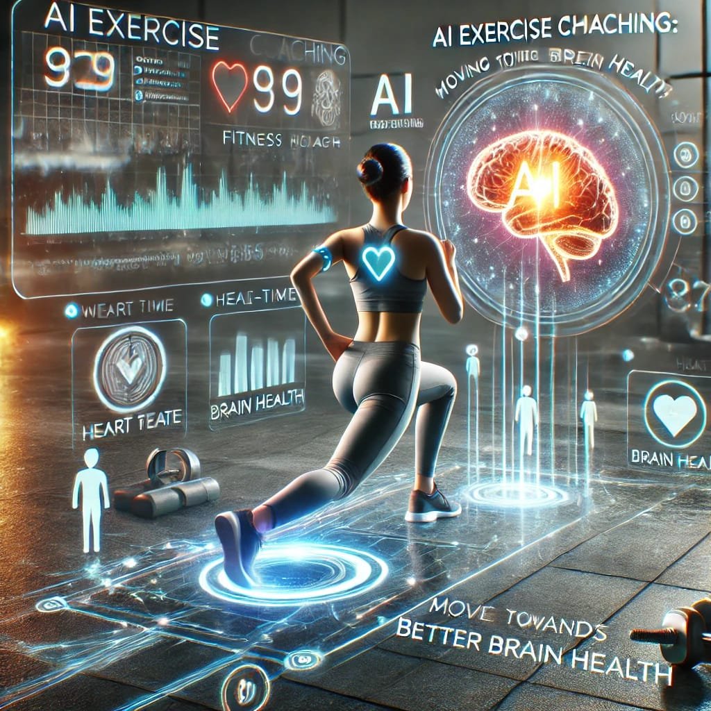 AI-powered exercise coaching with real-time fitness and brain health metrics to enhance cognitive function and physical well-being