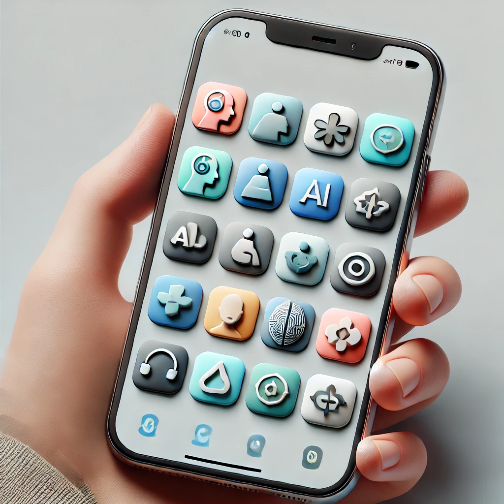 AI mental health apps for OCD management and symptom tracking on a smartphone screen